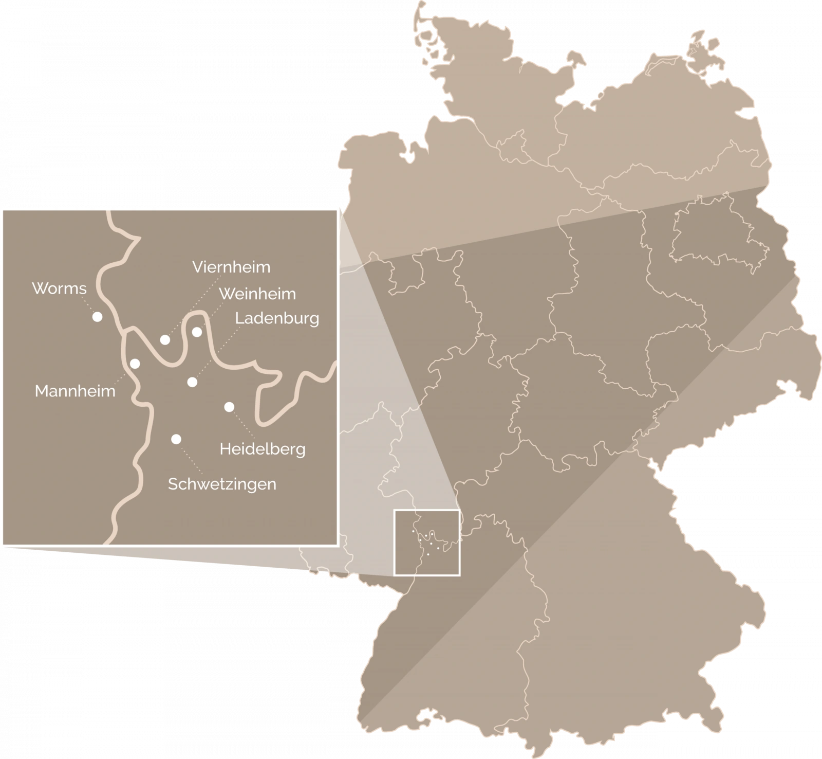 immobilienmakler-region-mannheim-rhein-neckar-karte Immobilienvermittlung in Mannheim und der Region Rhein-Neckar – aktiv in Heidelberg, Weinheim, Viernheim, Ladenburg, Schwetzingen und Worms